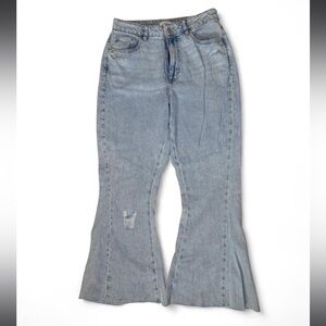 Forever 21 Light Blue Bell Bottom Jeans